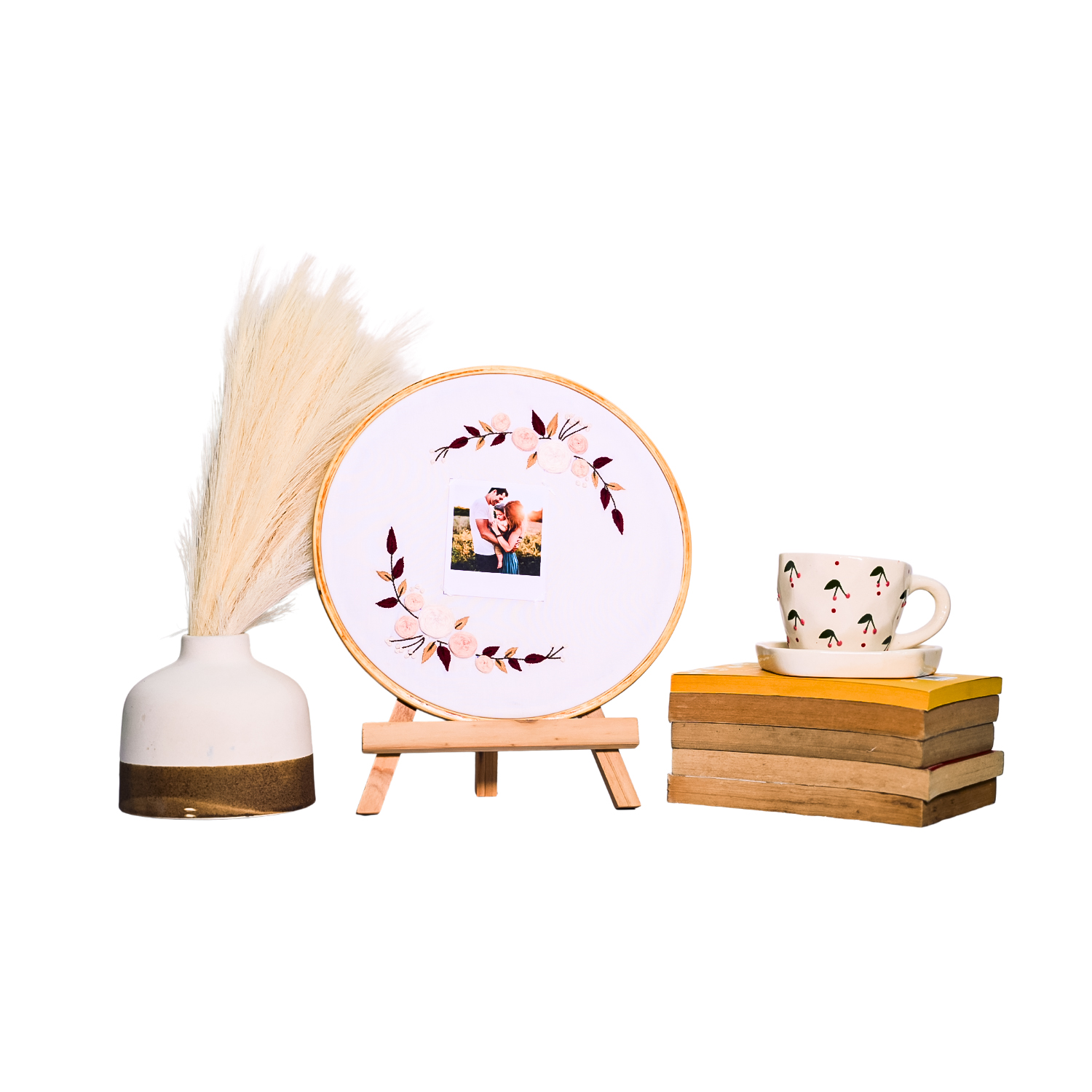 Meadow Whispers — Hand-Embroidered Polaroid Keepsake