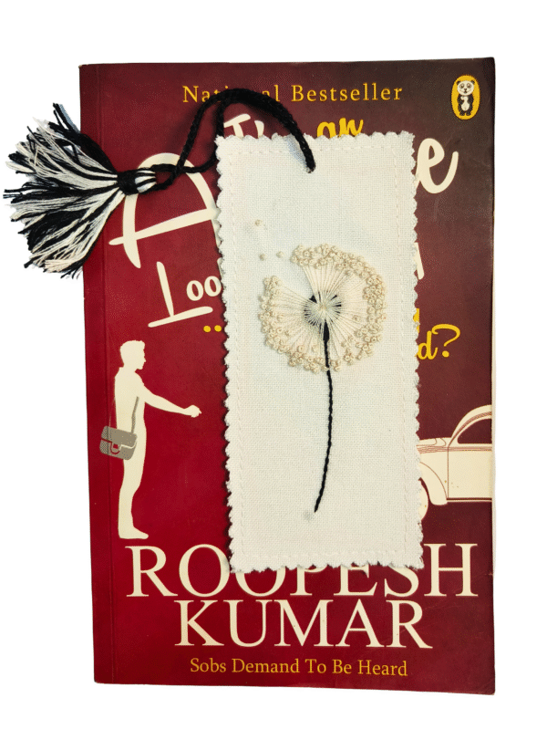 Dandelion Wish —Embroidered Bookmark
